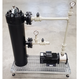 Påstryckfilter EFG 5-F stativmonterat alkalisk avfettning pump